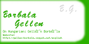 borbala gellen business card